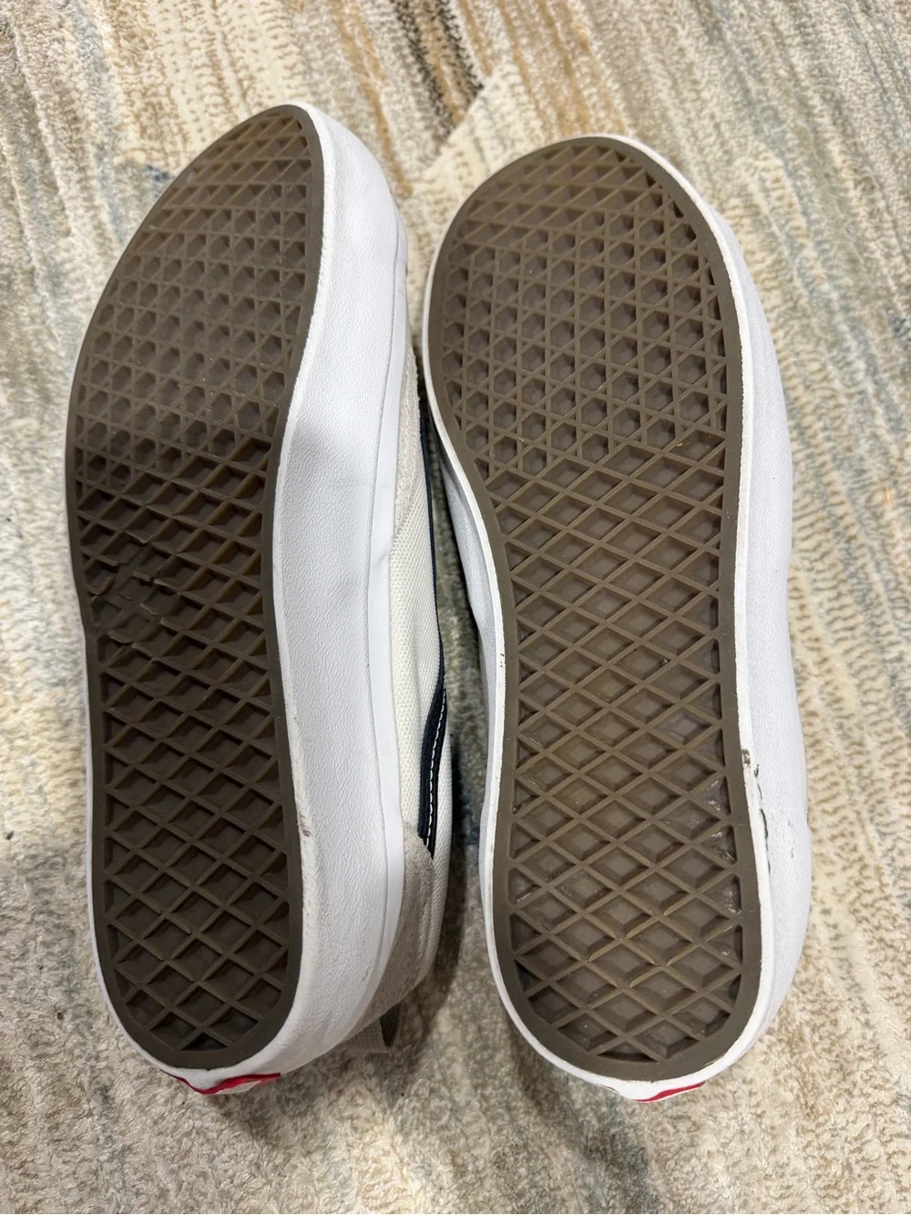Vans Low-Top Sneakers in Light Cream with Black Accent
